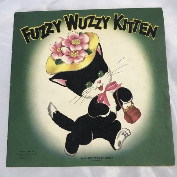 FUZZY WUZZY KITTEN Book 1947 Mother Goose Children’s Story - Picture 3 of 10